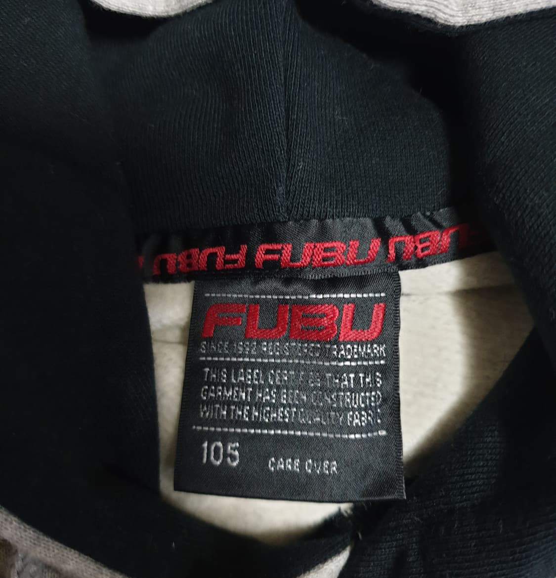 FUBU 오버핏 기모후드티 그레이 (XL) 상품이미지3