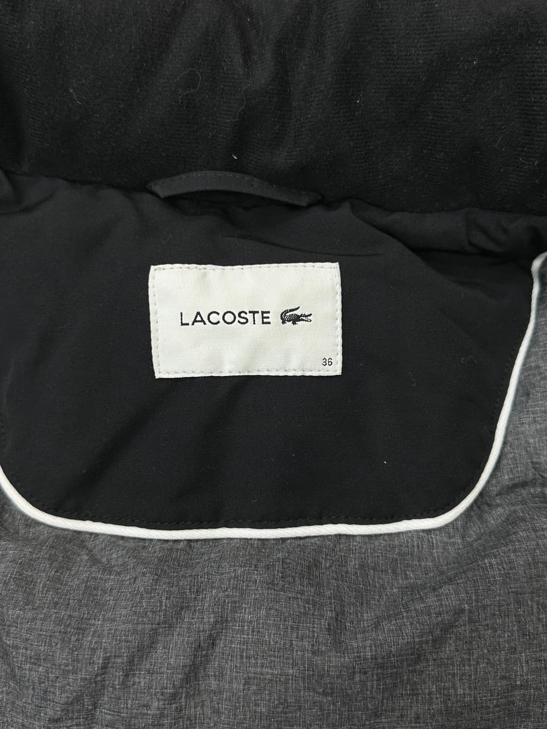 라코스테 퍼 패딩 블랙 상품이미지3