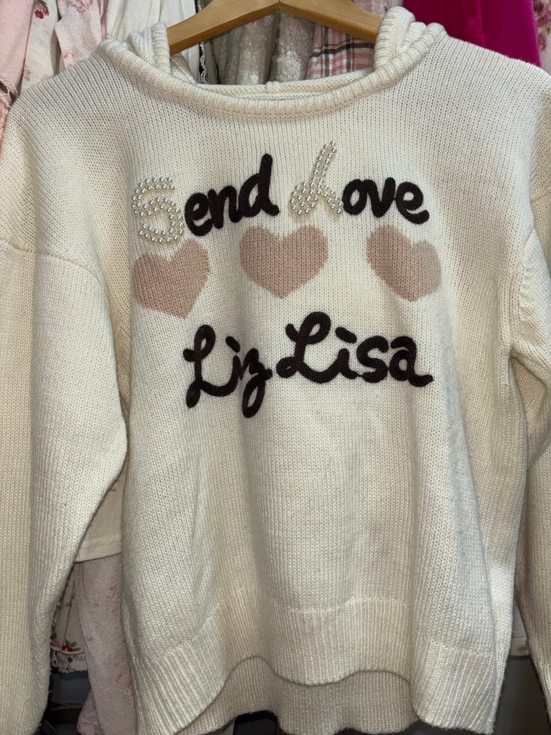 리즈리사 라떼갸루 딸기초코 후드 상품이미지2