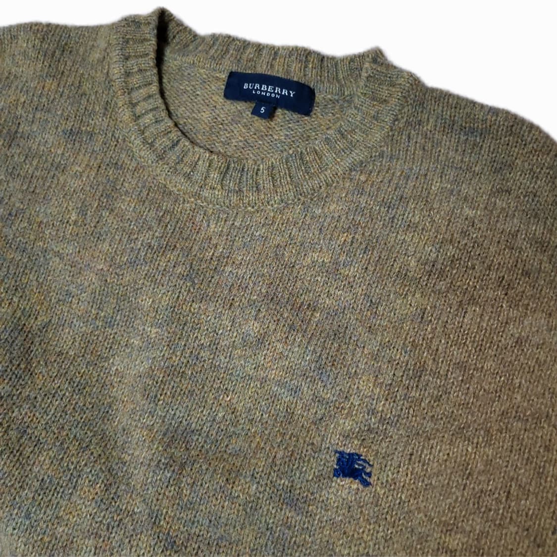 빈티지 버버리 카키브라운 보카시 울 니트 상품이미지2