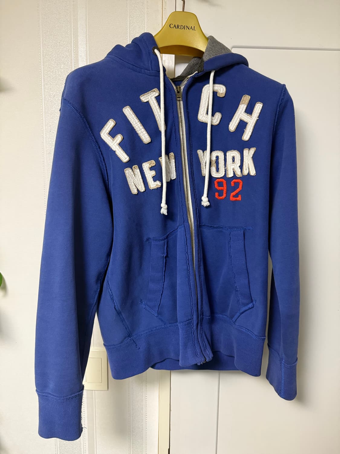 (M) 머슬핏 양홍원핏 나와버림 아베크롬비 후드집업 블루 상품이미지1