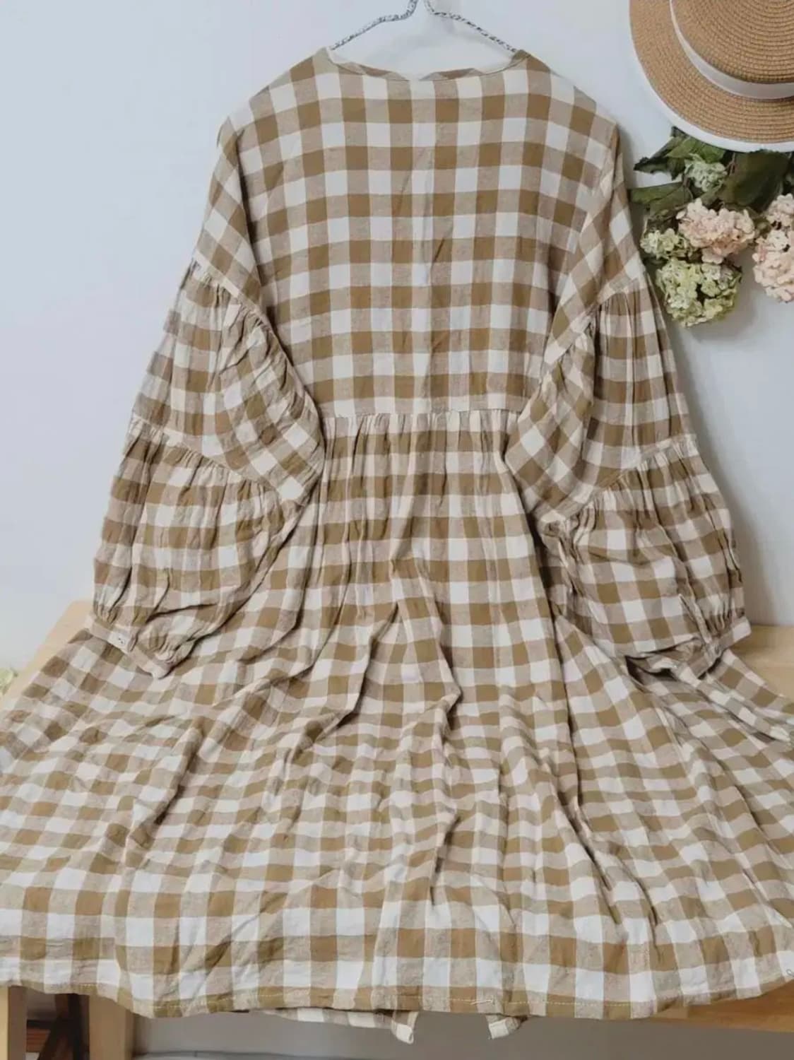 일본빈티지 samansa mos2 체크 원피스 모리걸 베이비돌 상품이미지5