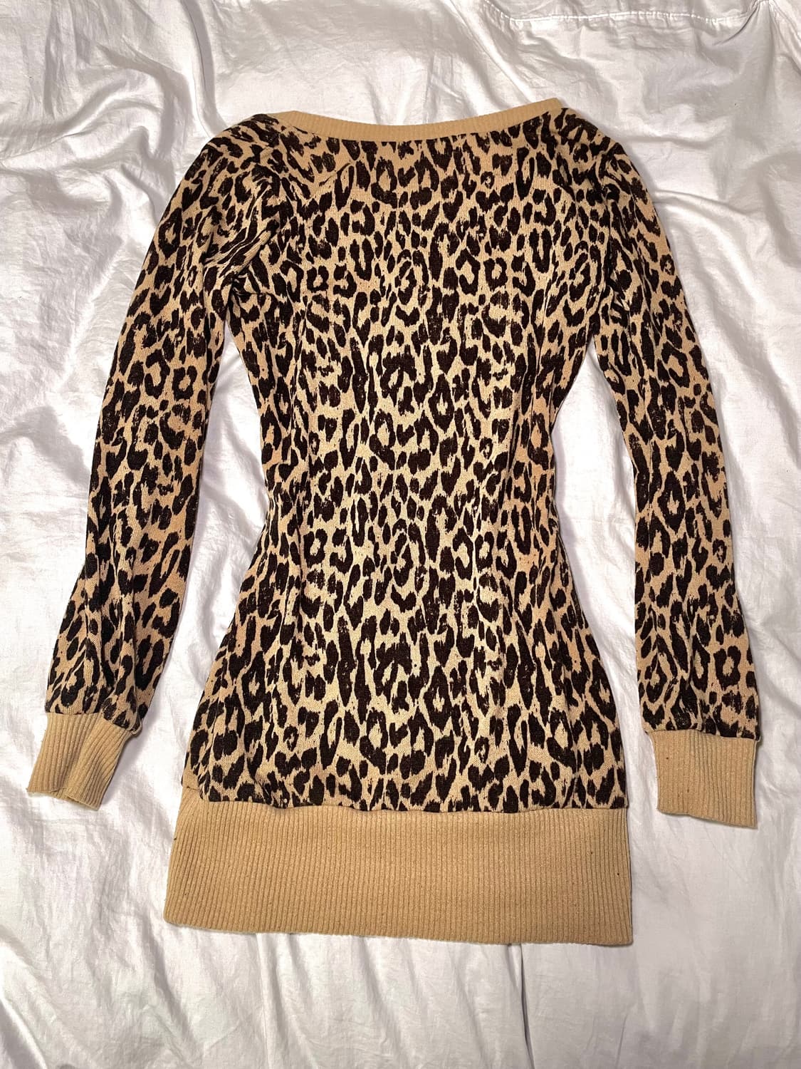 gyaru rock chic leopard pattern knit 상품이미지2