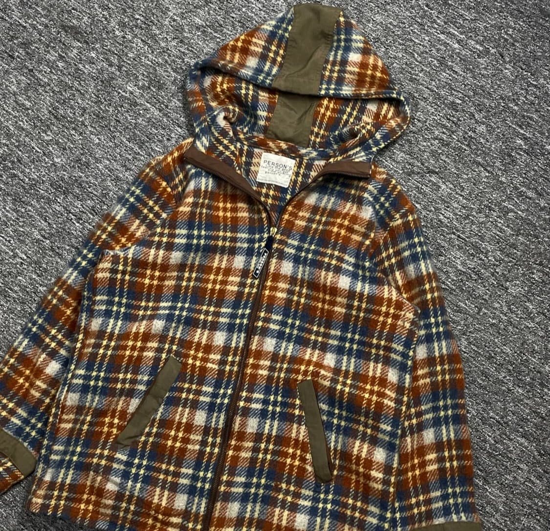 아메리칸 빈티지 타탄체크 백 포켓 후리스 자켓  상품이미지1