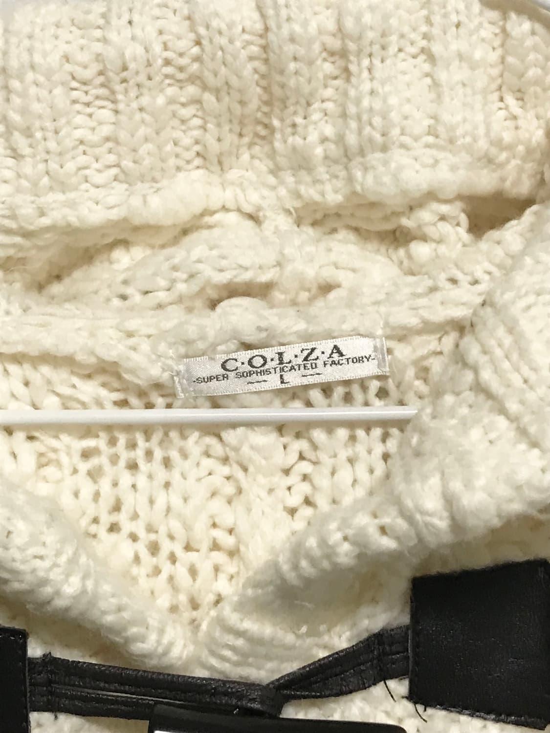 빈티지 colza 니혼진 모리 사와코깔 폼폼이 케이블 니트 판초 케이프 상품이미지4