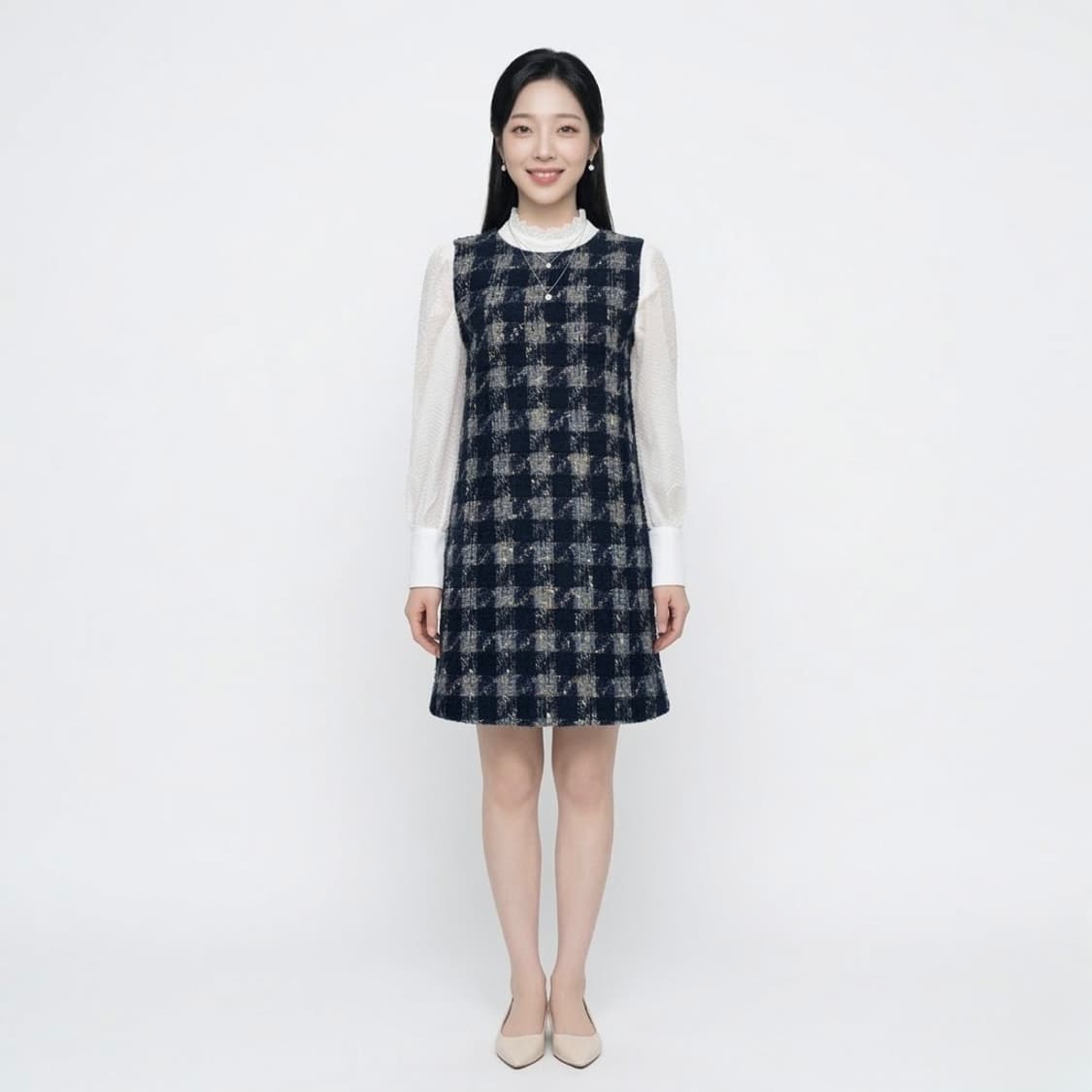 [새상품XS] 일본수입 트위드 원피스 상품이미지2
