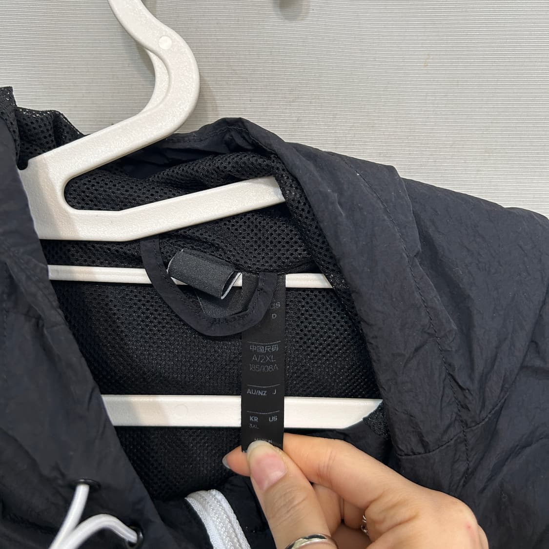 아디다스 블랙 후드 아노락 3XL 빅사이즈 상품이미지2