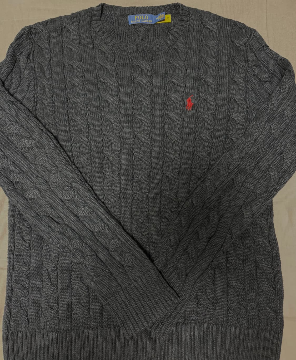 폴로 네이비 케이블 니트 상품이미지1