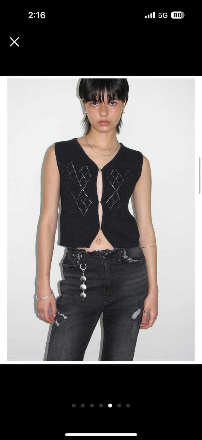 (새상품) Millo women 밀로우먼 Knit Vest [Black] 상품이미지7