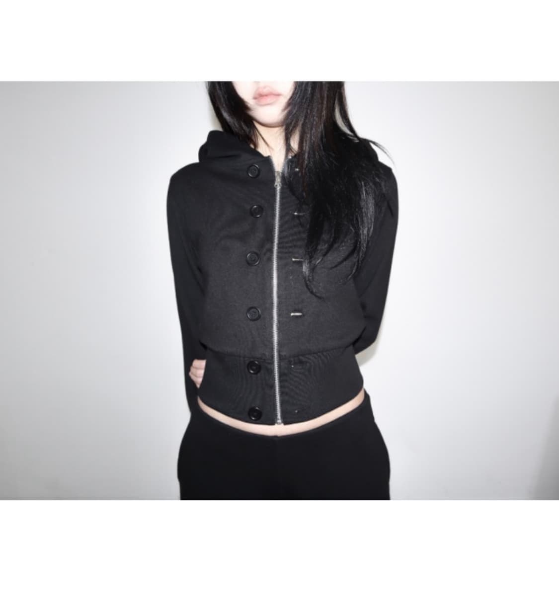 클라따 후드집업 블랙 상품이미지2