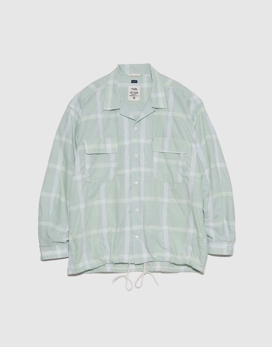 [XL][110] 나나미카 팔라카 체크 셔츠 코랄 그린 상품이미지9