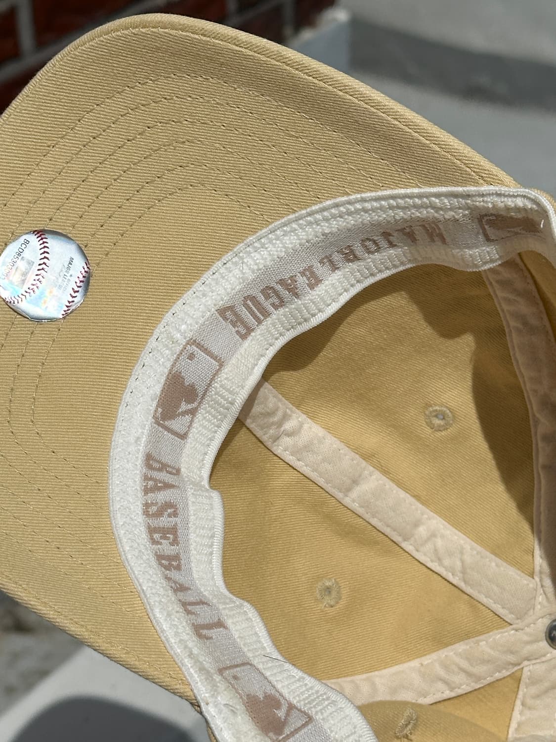 [M-L] MLB 엠엘비 뉴욕양키스 옐로우 볼캡 모자 상품이미지5