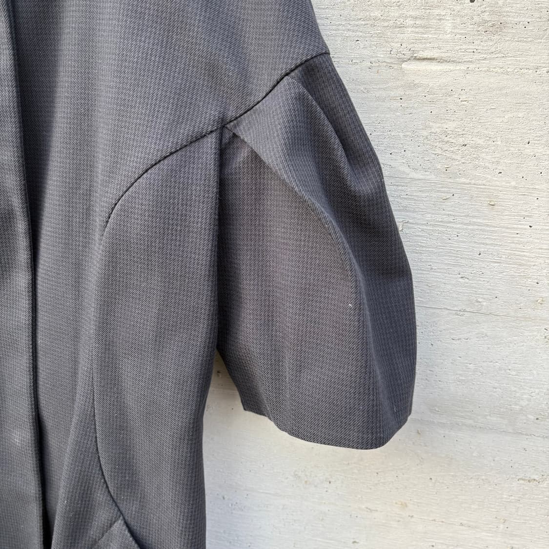 마르니 블랙 울 코튼 블랜드 숏 슬리브 트렌치 코트 상품이미지3