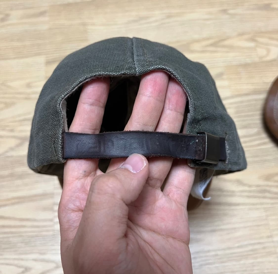 [CARHARTT] 칼하트 90s 희귀 빈티지 레더 스트랩 캡모자 MAD 상품이미지4