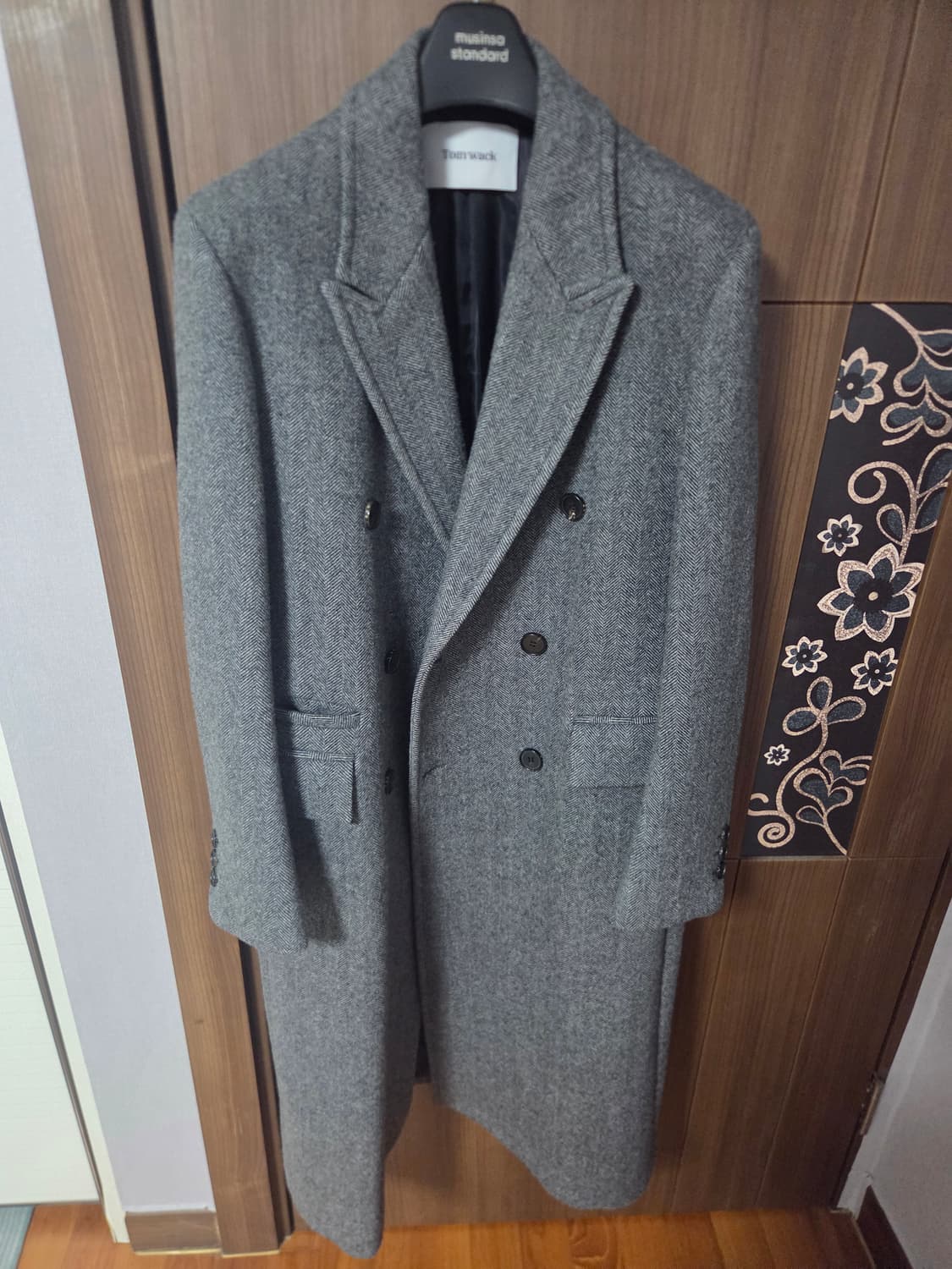 토니웩 헤링본 더블 코트 M사이즈 상품이미지1