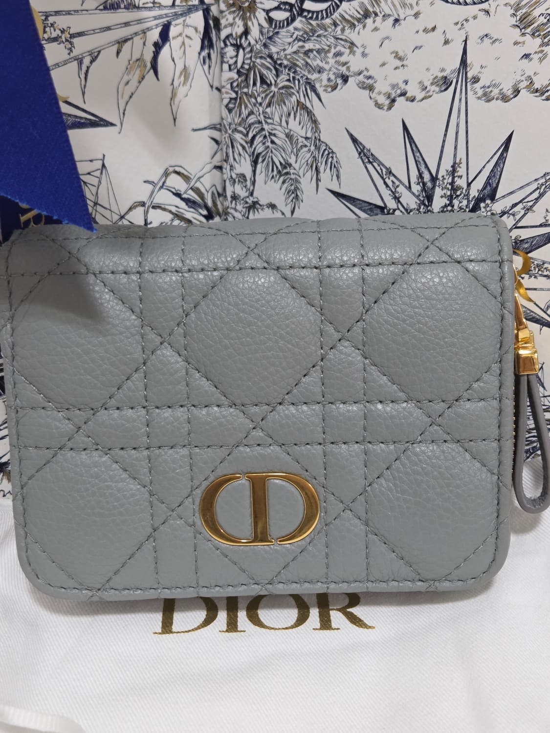 [새상품급] 디올 카로 컴팩트 반지갑 Gray 상품이미지2