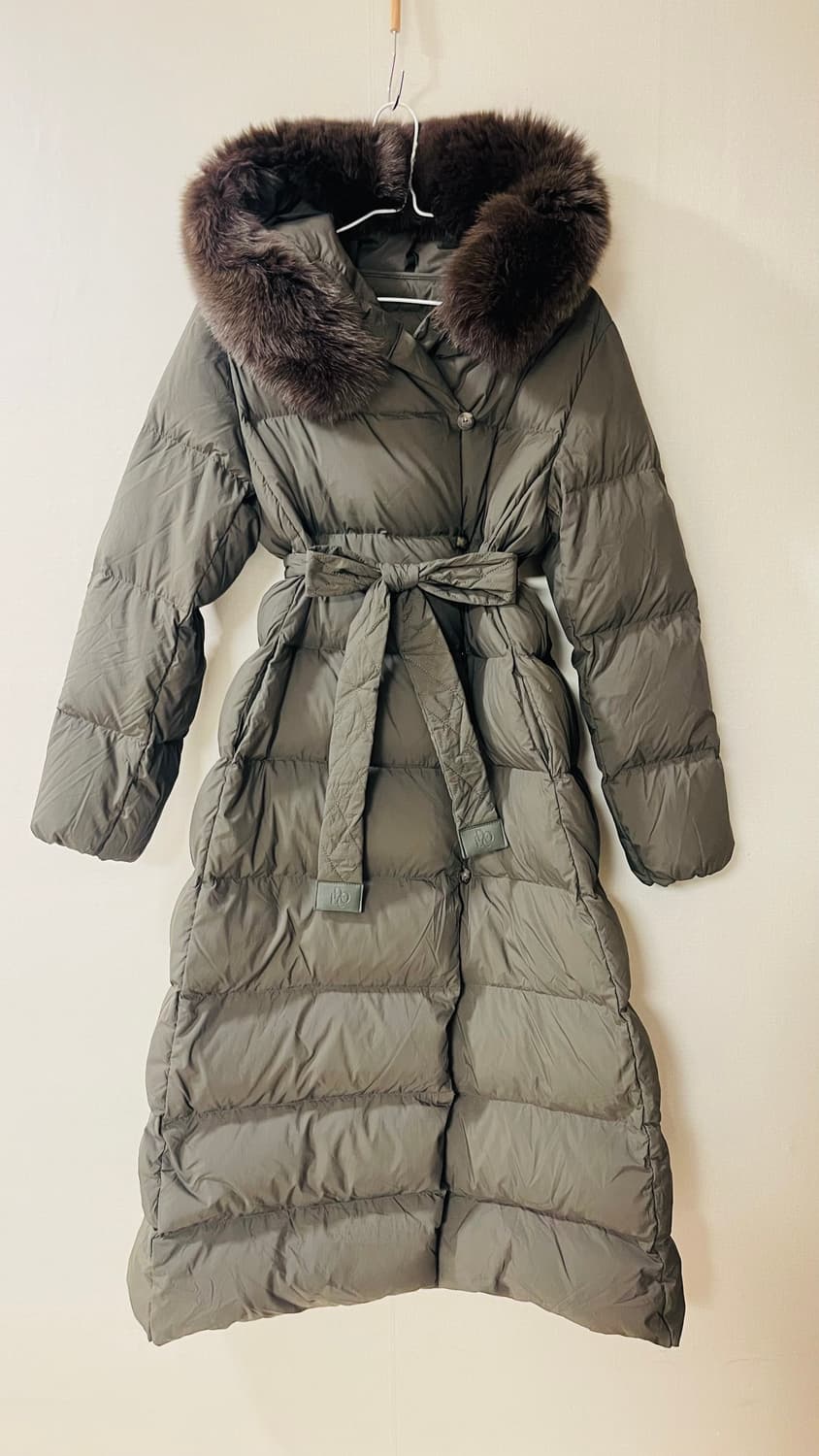 새상품)데코DECO 풍성한 천연폭스 구스다운 롱 패딩 코트 정가160만 상품이미지2