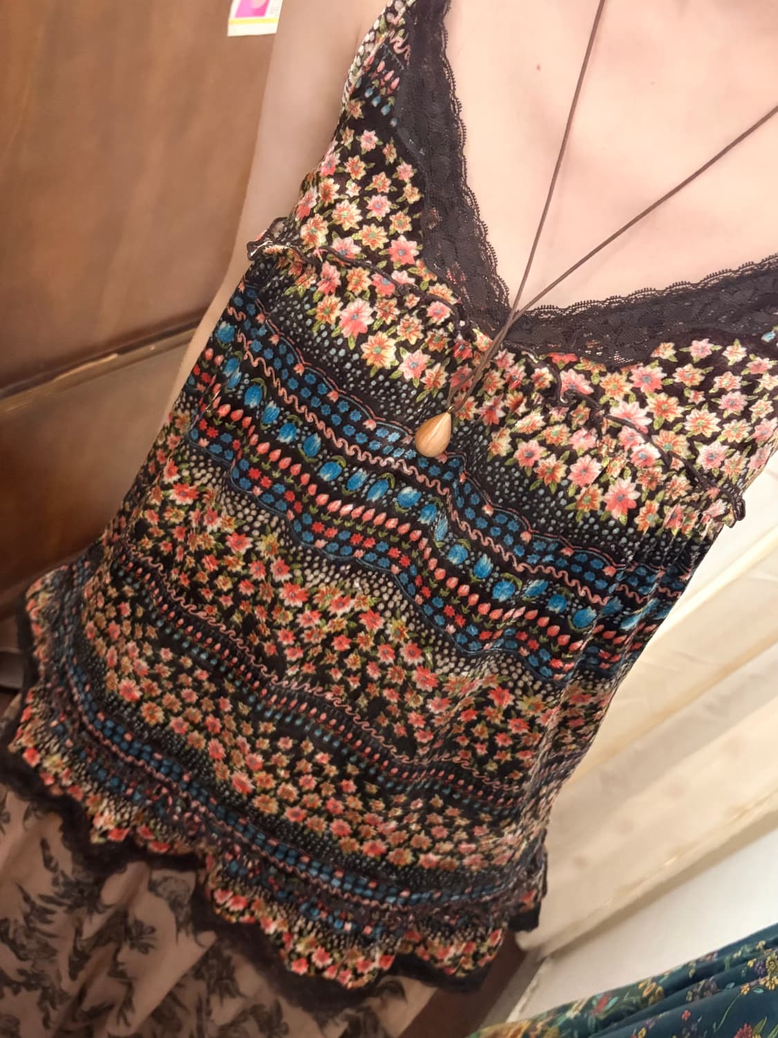 jpn vintage flower race sleeveless 상품이미지1
