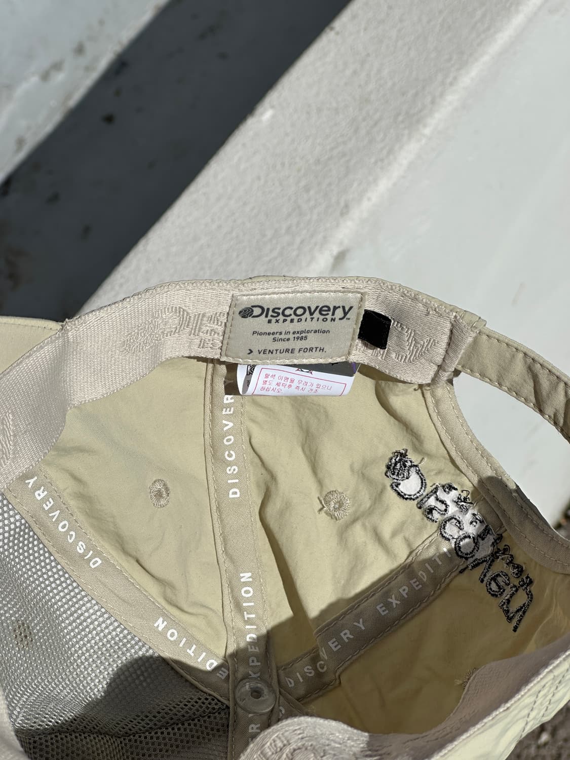 [F] 디스커버리 베이지 우븐 볼캡 모자 상품이미지6