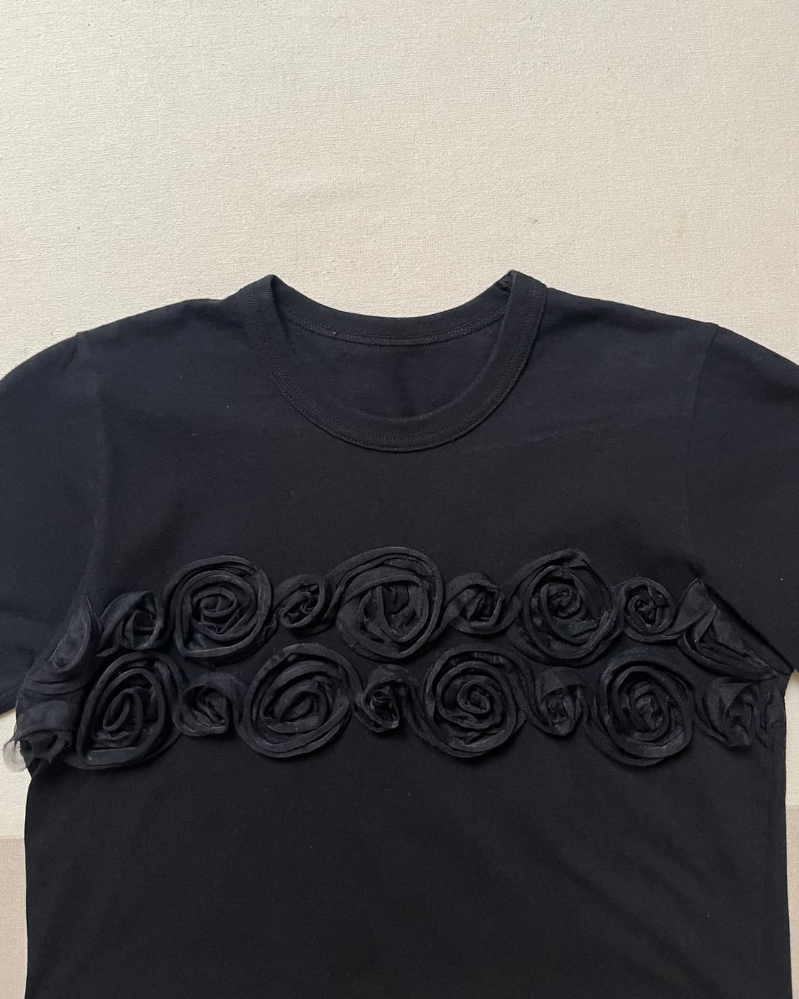 꼼데가르송 로즈 레이스 티셔츠 comme des garcons black 상품이미지5