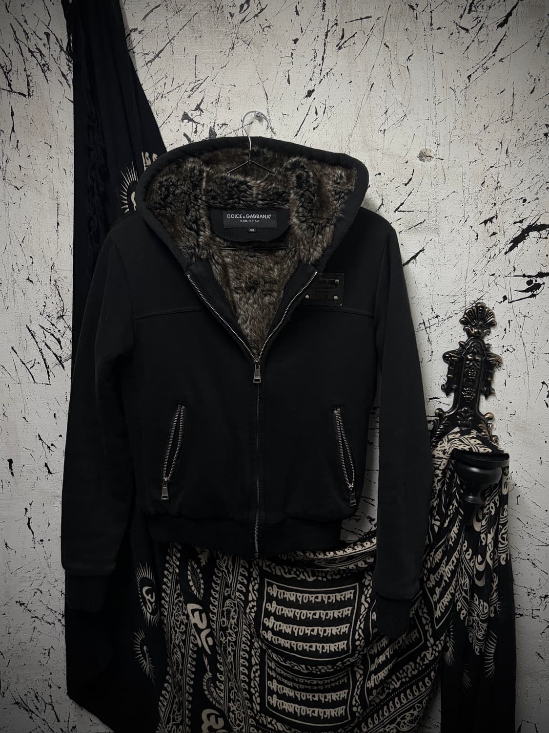 Dolce & Gabbana Fur Hooded Zip-Up 상품이미지1