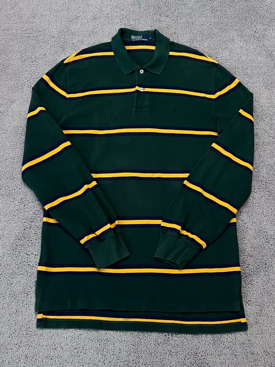 (L) 폴로랄프로렌 스트라이프 긴팔 카라티 상품이미지1