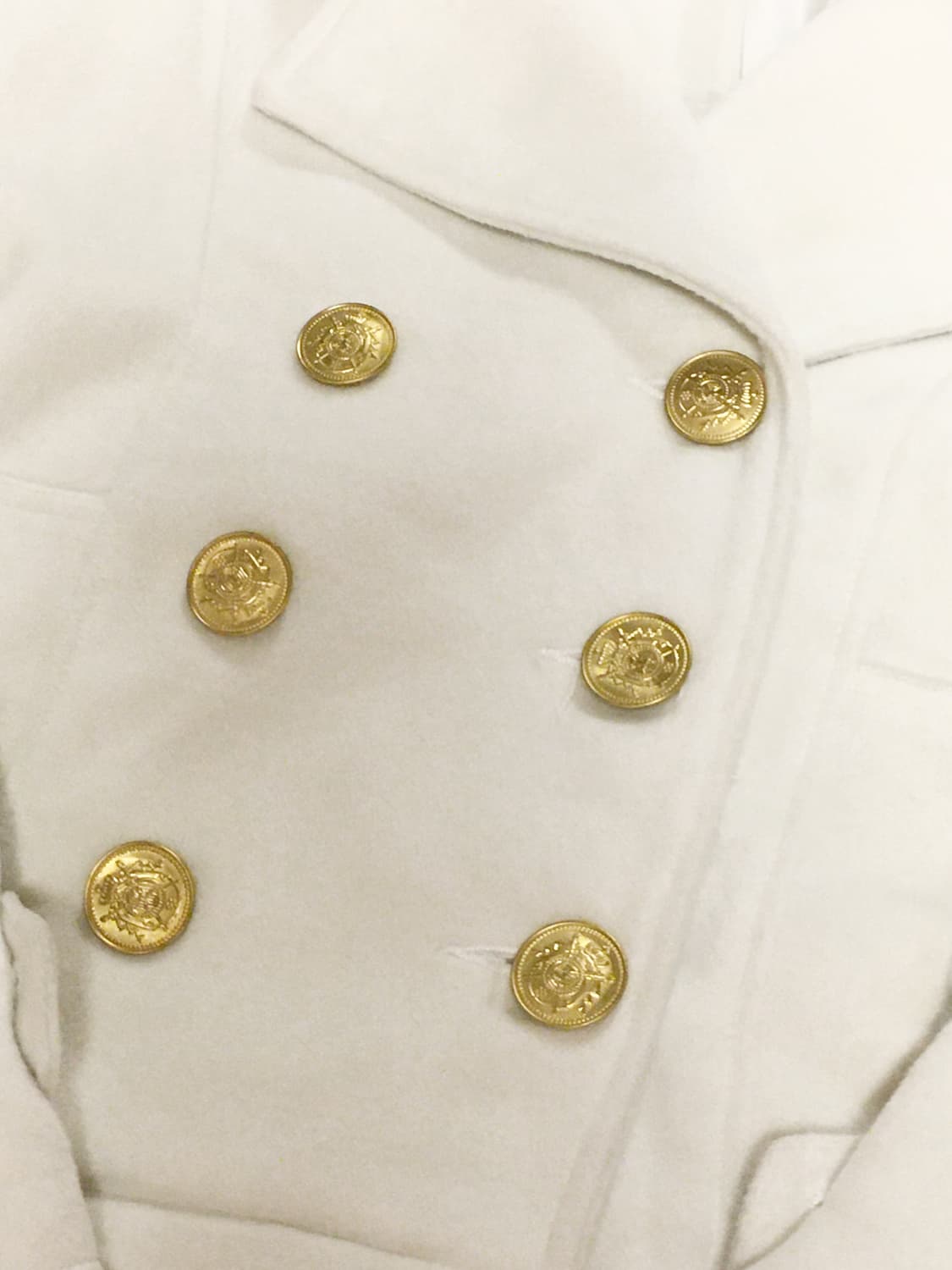 아이보리 더블버튼 숏 코트 오네갸루 y2k 상품이미지2