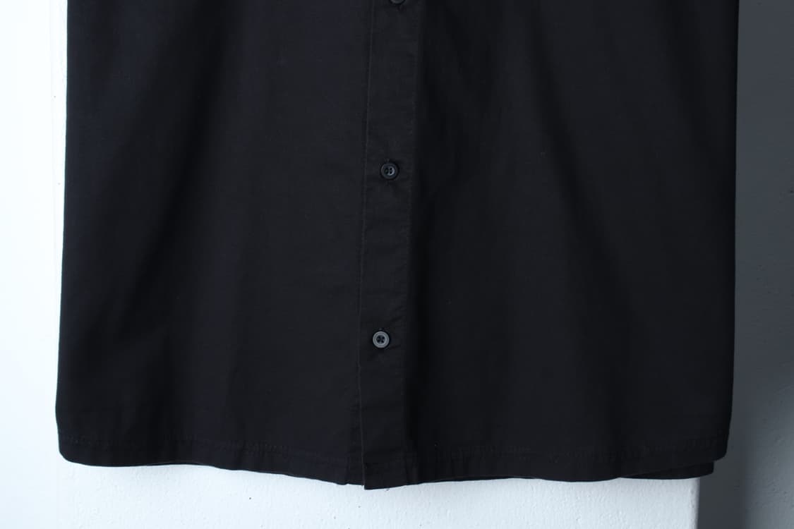 (M-XL) 퍼스텝 반팔 카라 티셔츠 셔츠 남방 무지 블랙-H32132 상품이미지4