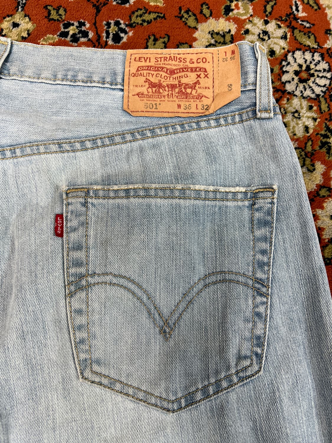 [36] LEVIS 리바이스 빈티지 501 연청 데님팬츠 상품이미지3