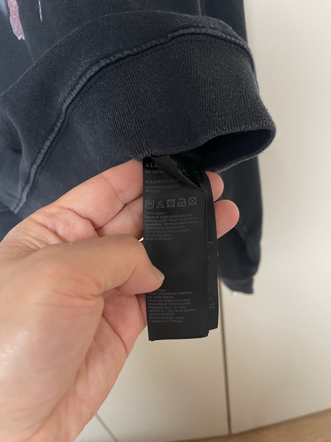 ALLSAINTS 스웨트셔츠 크롭 XS 블랙 상품이미지5