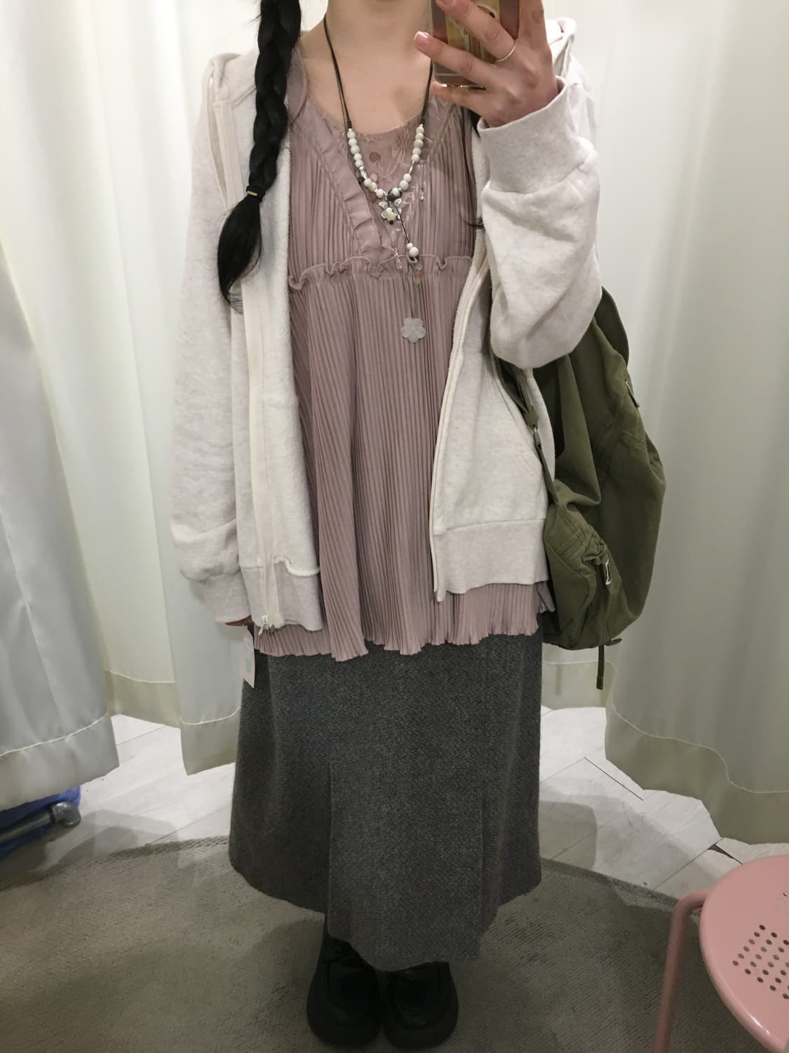 lace pleats blouse 상품이미지4