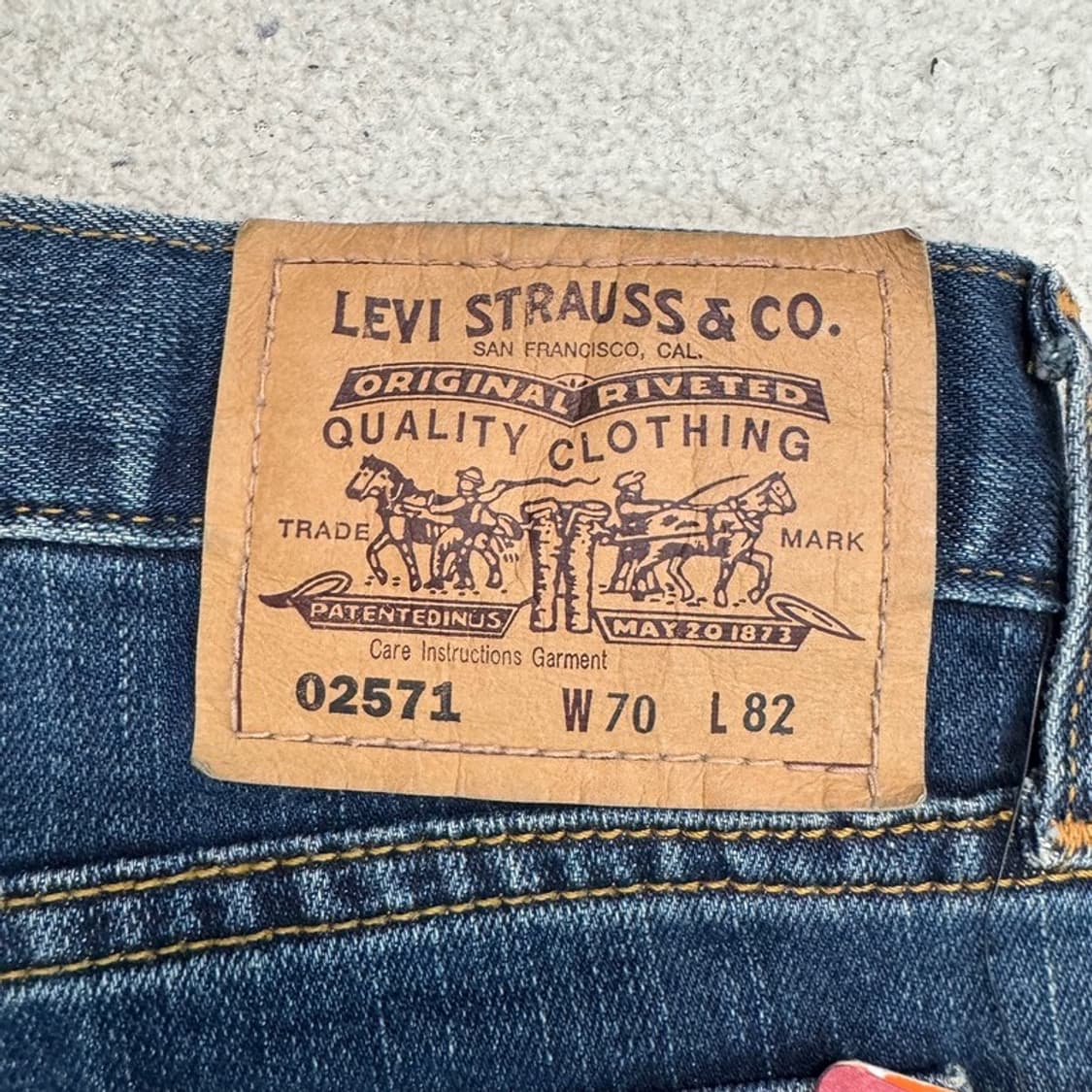 새상품 LEVI'S 오렌지 탭 부츠컷 데님팬츠 W28 L32 상품이미지6