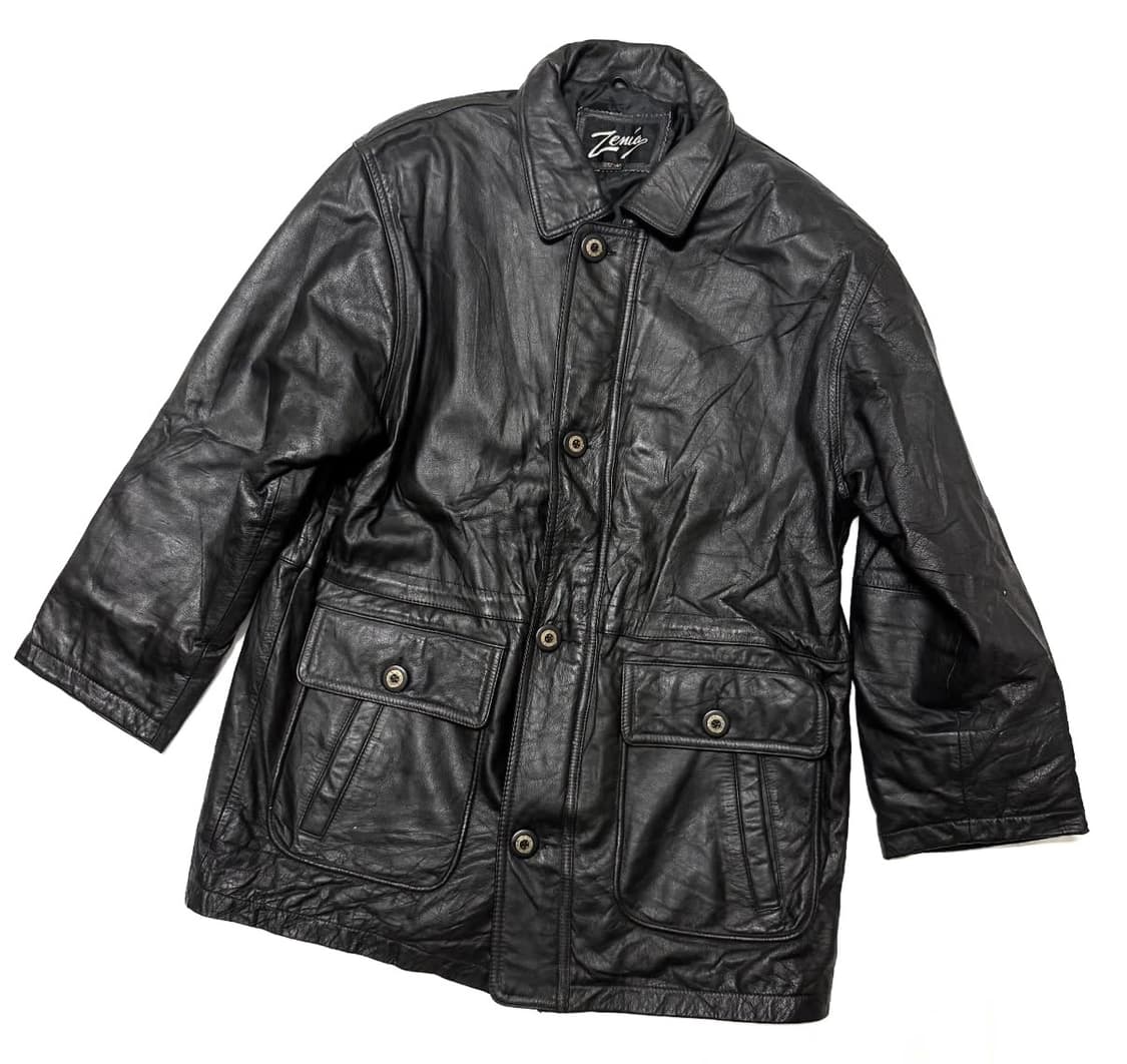 Zenia - 레더 코트 상품이미지1