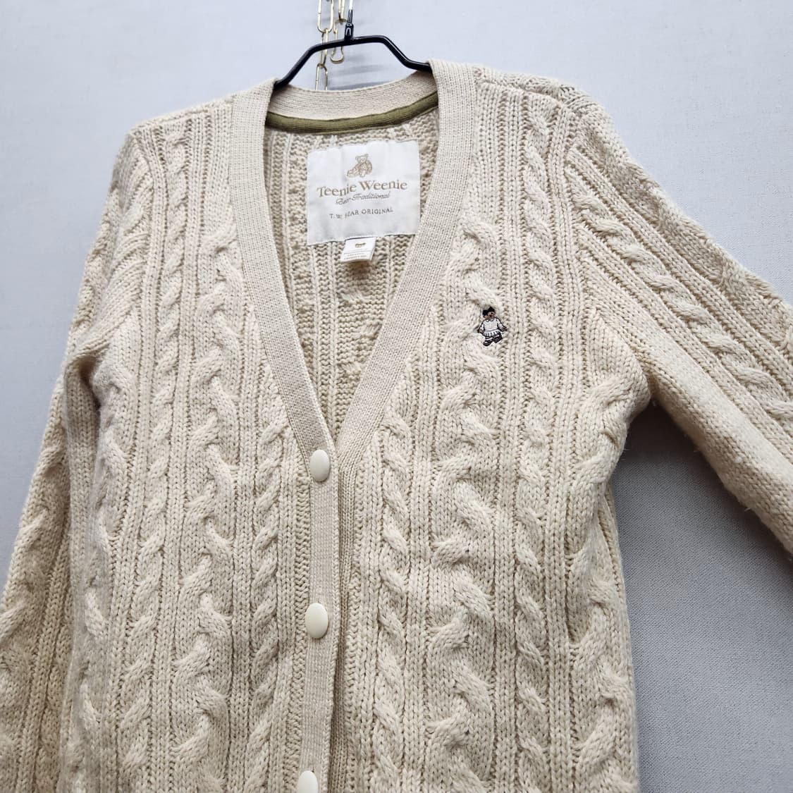 티니위니 로고  꽈배기 니트 가디건 M 상품이미지2