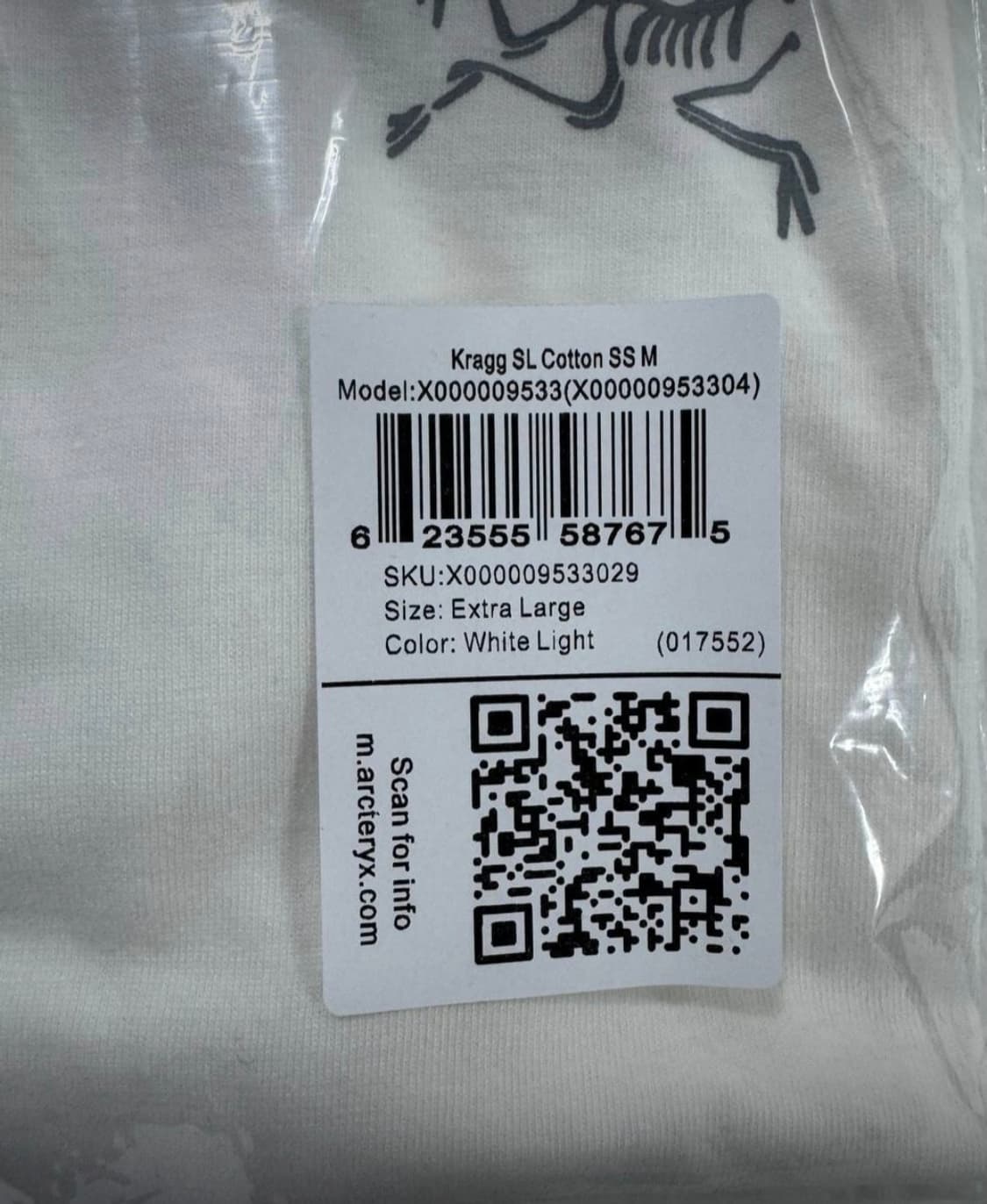 아크테릭스 Kragg SL Cotton SS M 반팔티(블랙, 화이트) 상품이미지7