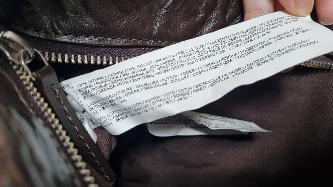 망고 소리얼 소가죽 브라운 뱀부 백 상품이미지5