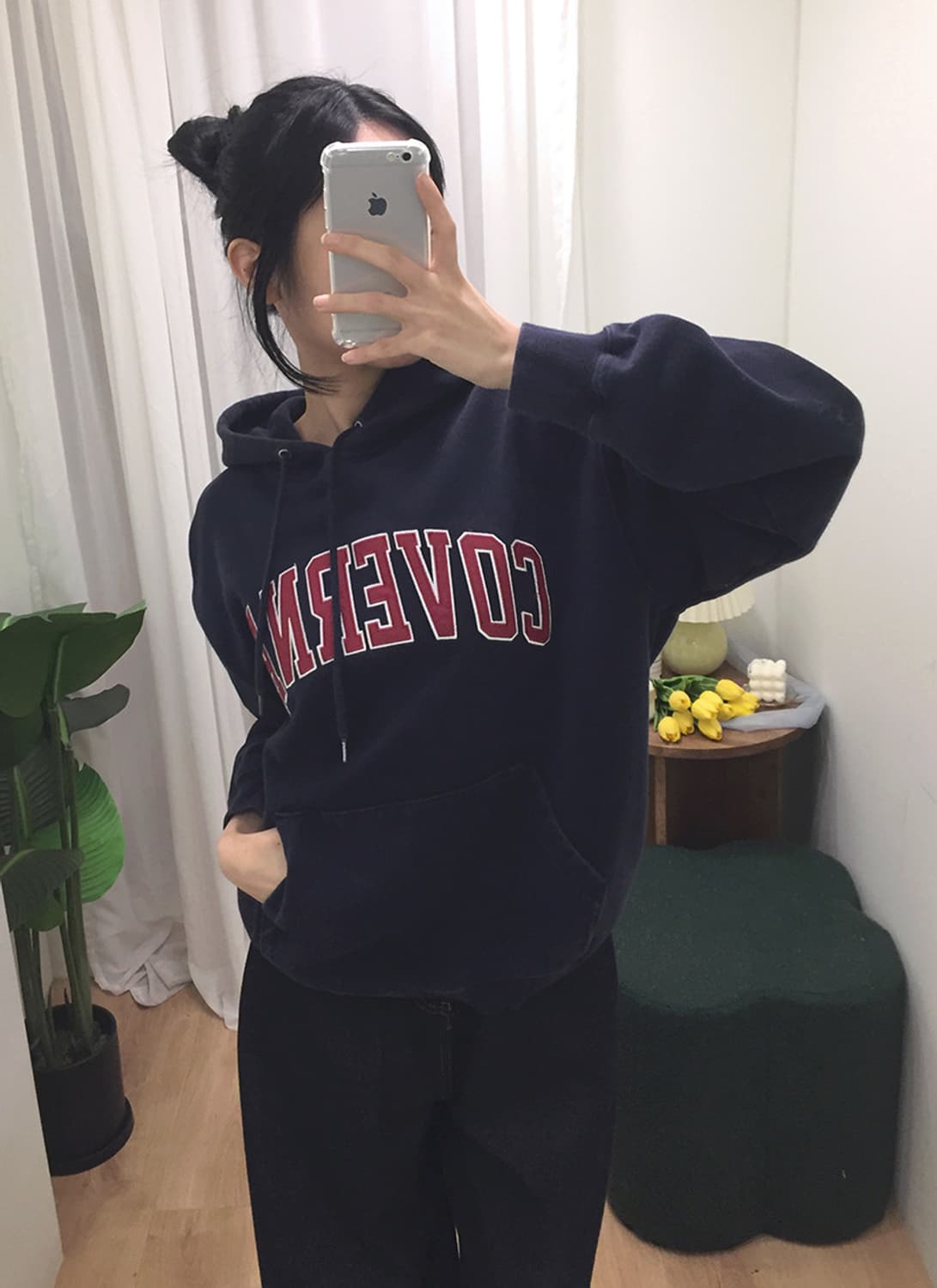 여성 커버낫 오버핏 후드티 100 상품이미지1