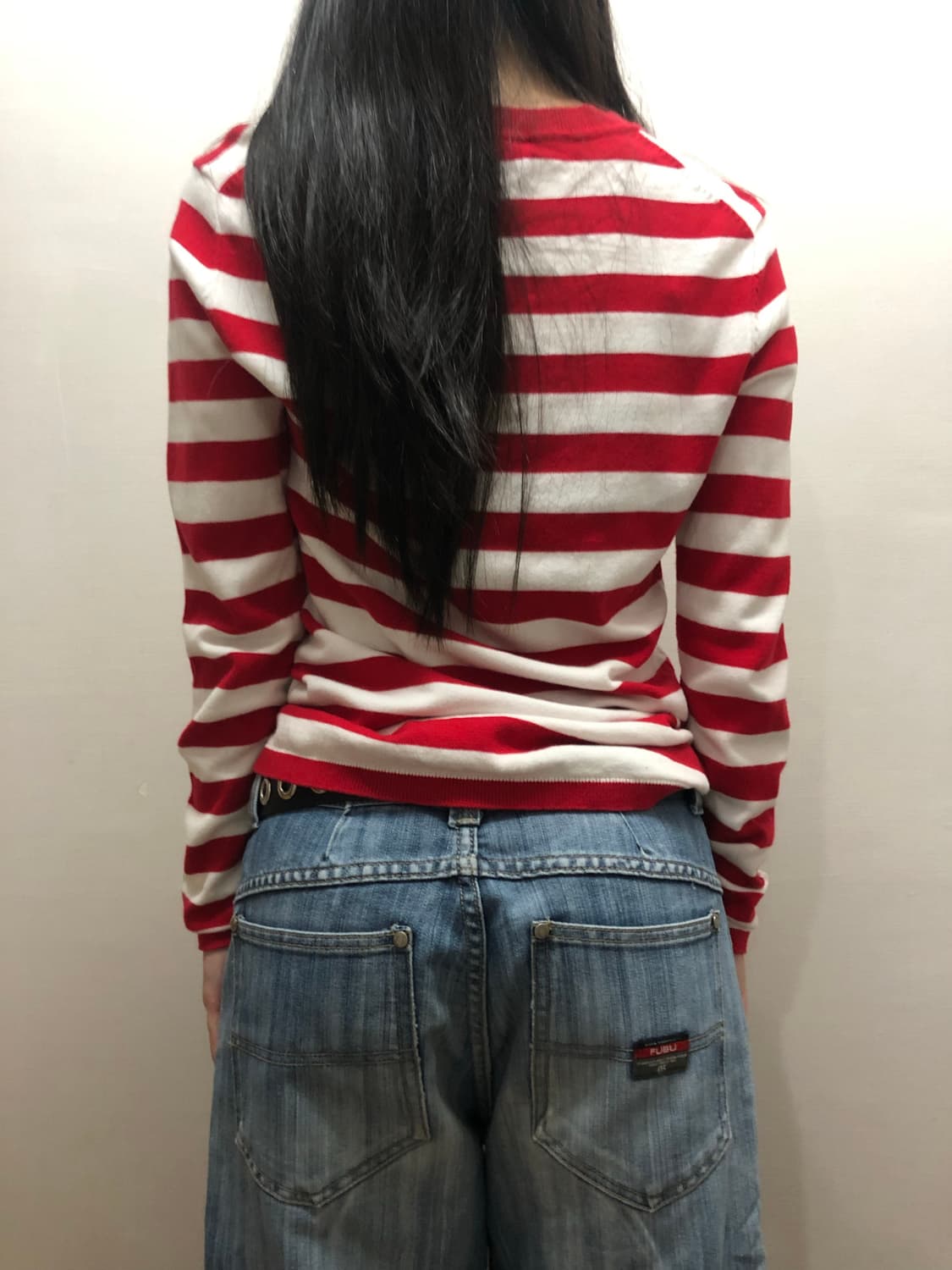 빈티지 타미힐피거 레드 스트라이프 니트 상품이미지9