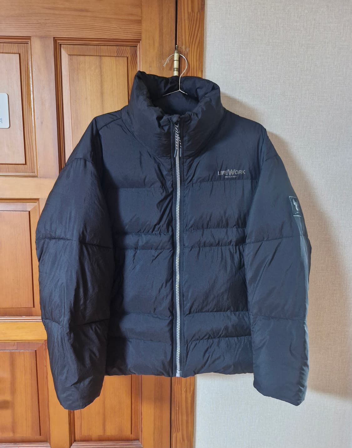 라이프워크 블랙 오버핏 패딩 점퍼 M (실측110까지) 상품이미지1