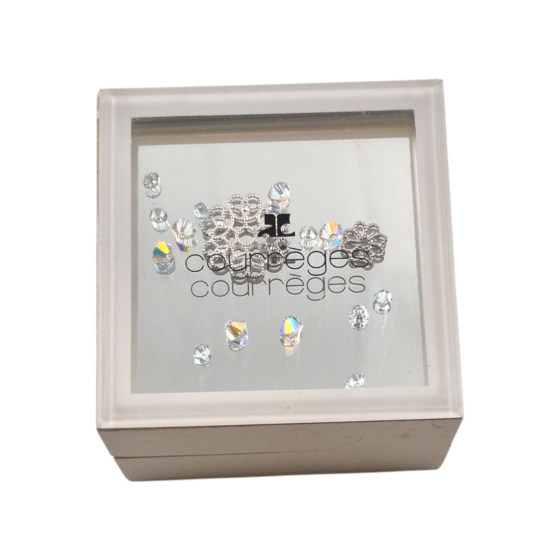 90s 꾸레쥬 한정 물방울 크리스탈 목걸이 상품이미지3