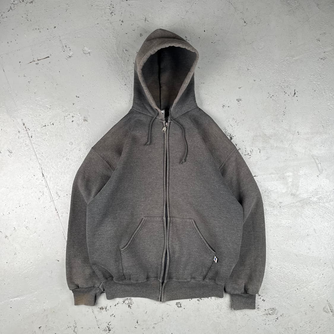 빈티지 러셀 애슬래틱 후드집업 페이디드 그레이 상품이미지1