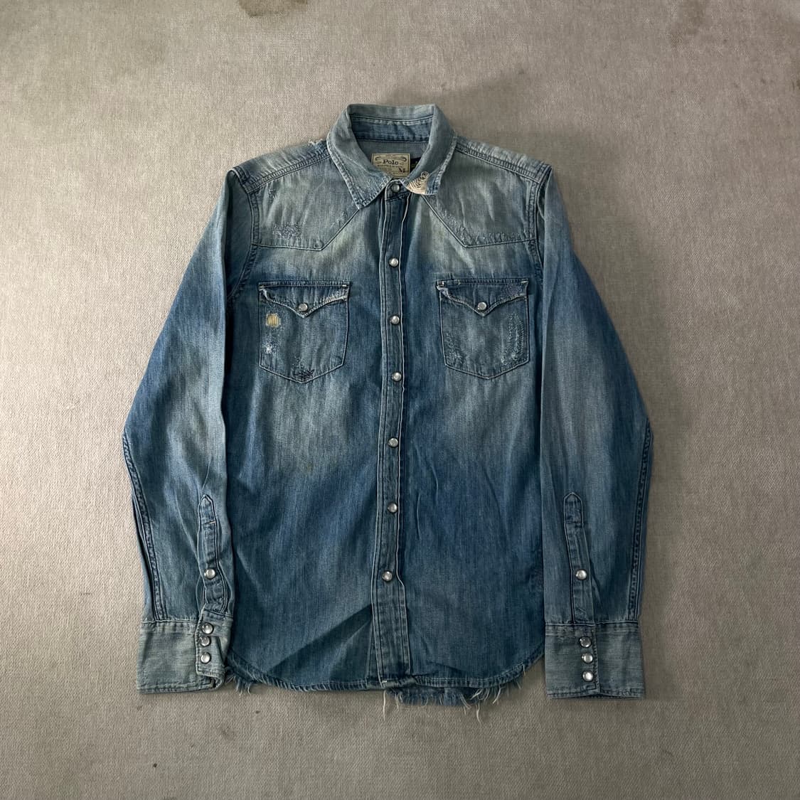95 폴로랄프로렌 웨스턴 스타일 투포켓 데님셔츠 상품이미지1