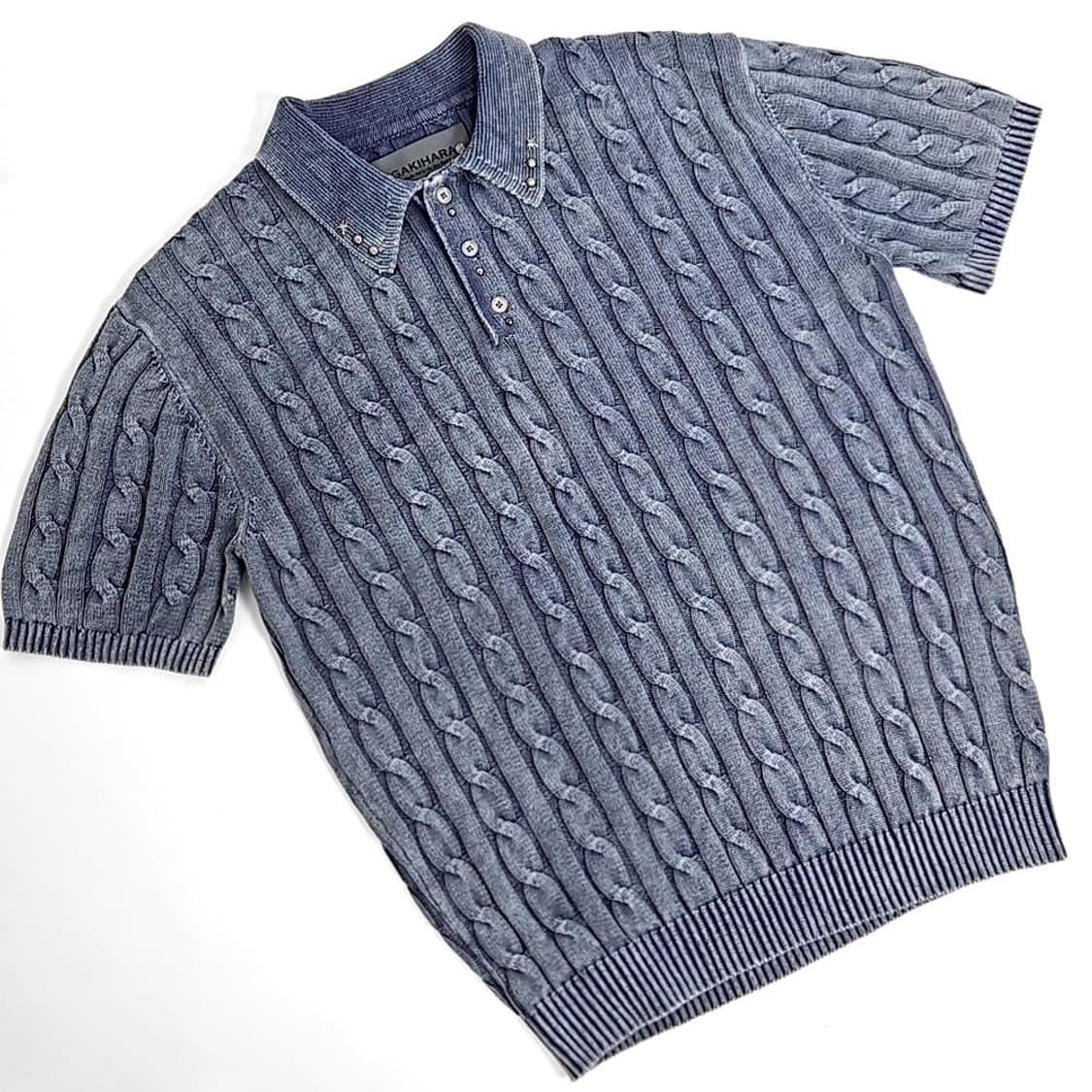 가키하라 웨스턴 워시드 케이블 니트 미착용 상품이미지10