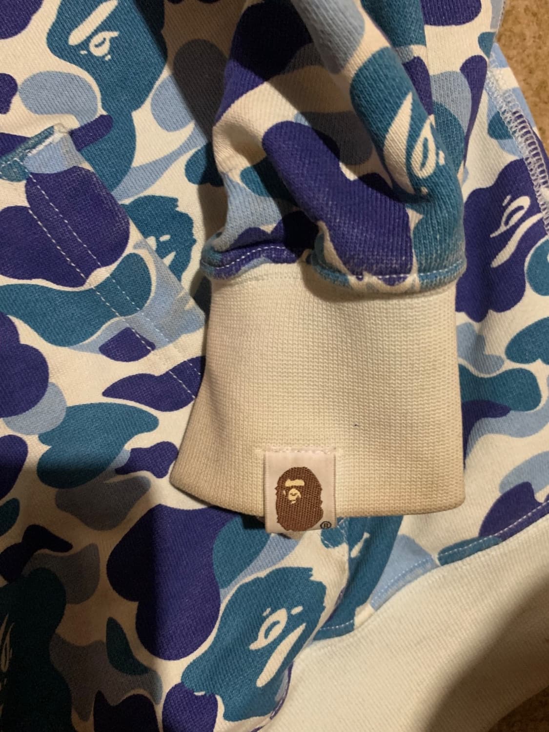 베이프 ABC카모 샤크 후드집업 L 상품이미지3