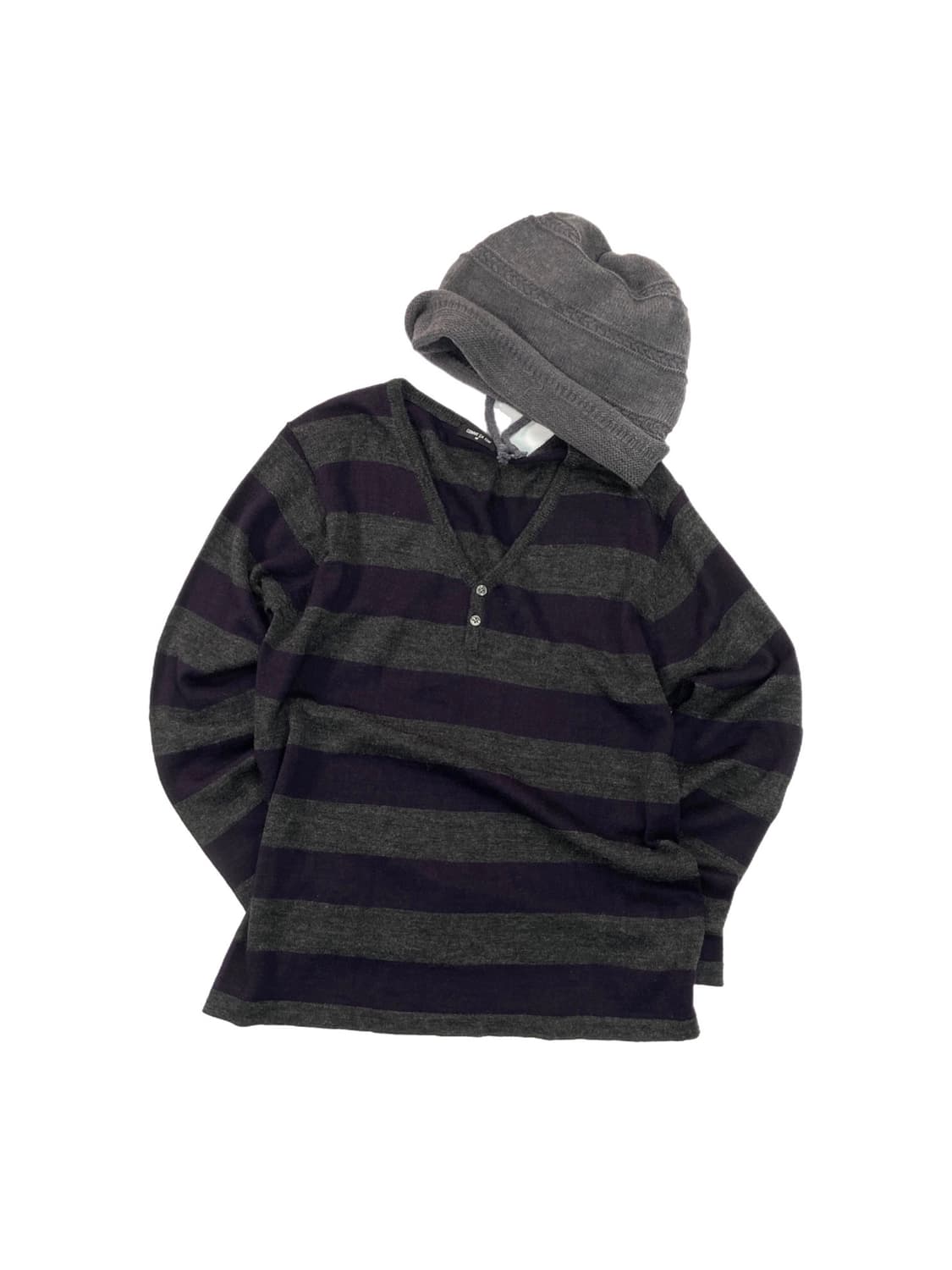 Comme Ca Ism stripe henry neck Tee 상품이미지1