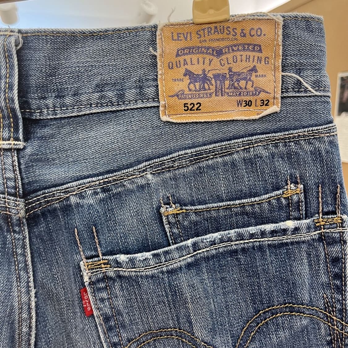 리바이스 522 올드스쿨 빈티지 메탈 슬림 데님팬츠 30인치 C10722 상품이미지5