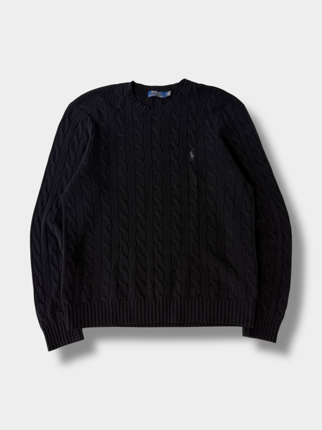 폴로 랄프로렌 루즈핏 신형 캐시미어 울 블랙 꽈배기 니트 상품이미지1
