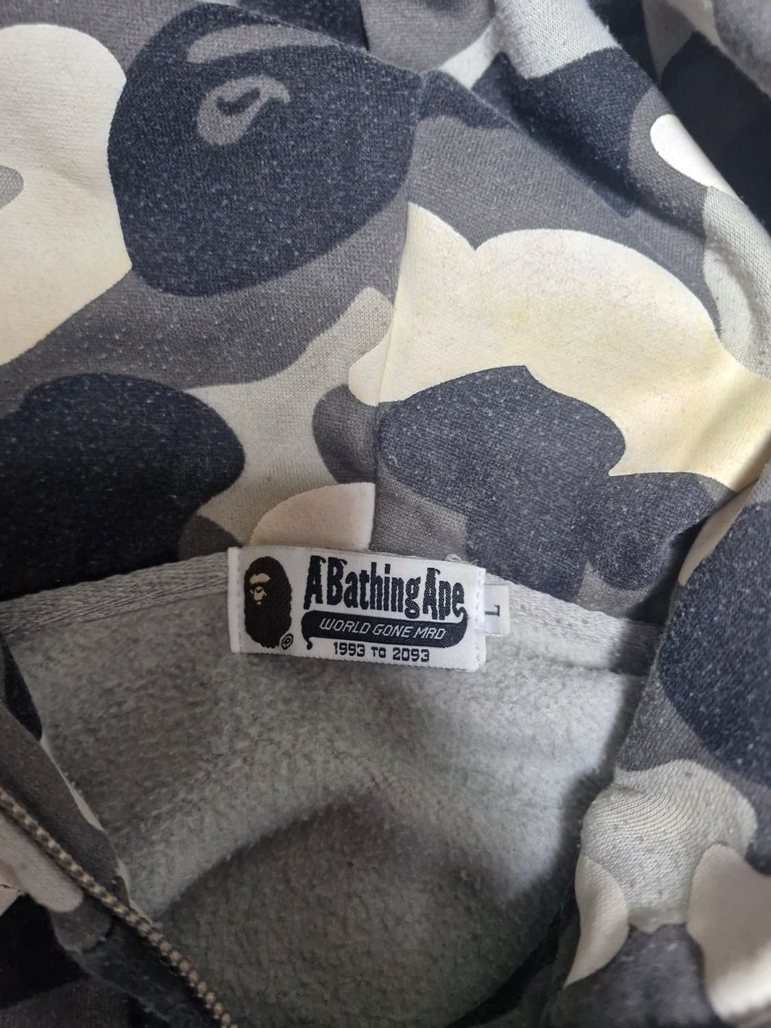 베이프 카모 안감 기모 후드집업 l 상품이미지2