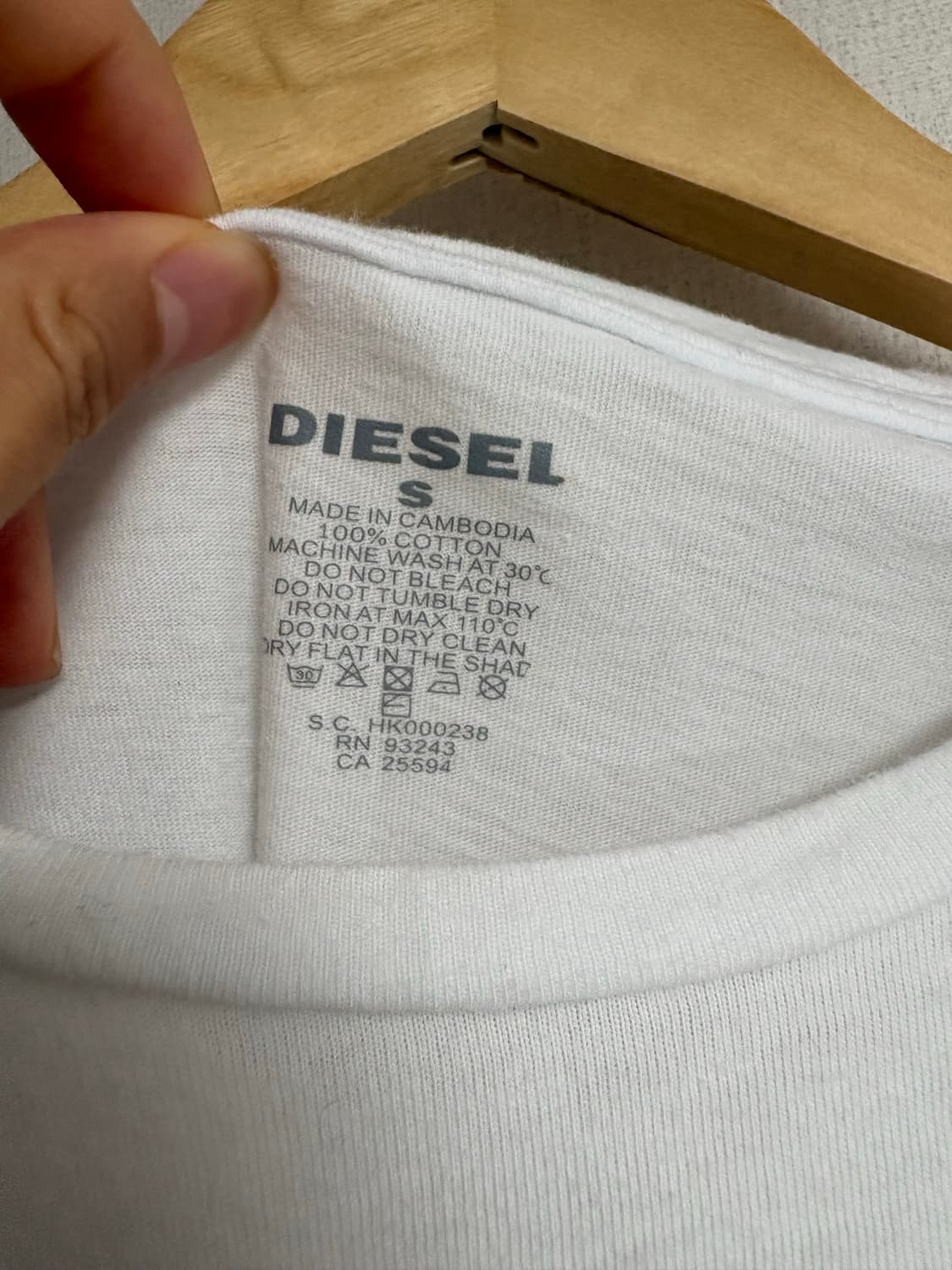 디젤 diesel 화이트 티 s 상품이미지2
