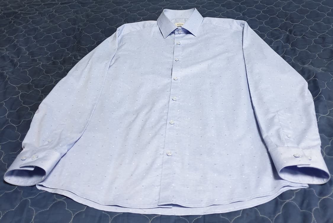 STCO 슬림핏 정장 긴팔셔츠 스카이 블루 (XL) 상품이미지1